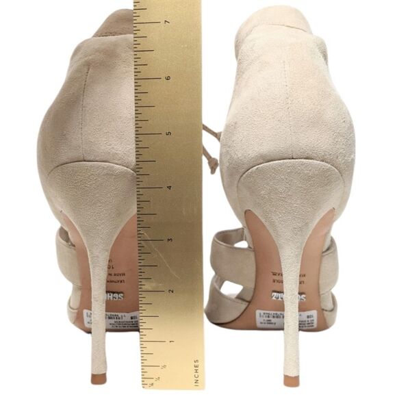 NWOB SCHUTZ Clove Suede Ankle Wrap Lace-Up Heels 10 - Picture 6 of 13
